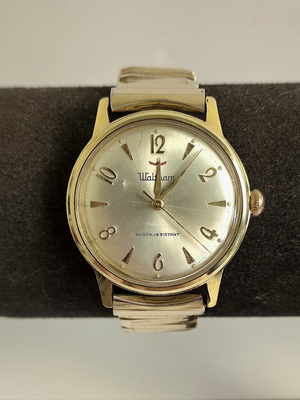 Vintage Waltham Swiss 10K GF Watch Baldwin 10K GF Band Shockresistant Swiss
